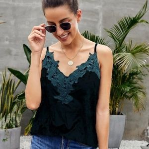 Dark Green Velvet Tank